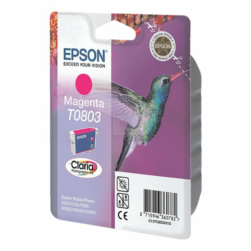 Original Epson Tintenpatrone T0803 magenta
