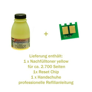 Refill-Set fr HP LaserJet Pro M476 Yellow (CF382A)